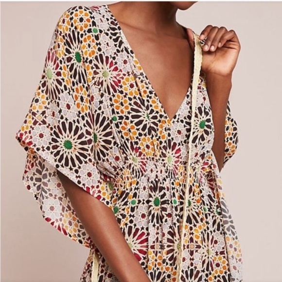 Anthropologie Rujuta Sheth Cinch Kaftan One Size - Picture 2 of 9